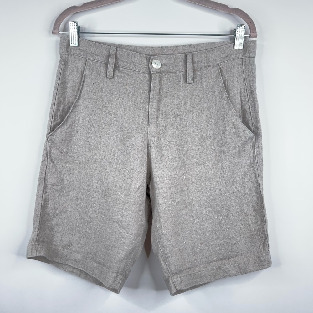 VKTRBLAK Linen Shorts Beige Natural Neutral Los Angeles Size 30